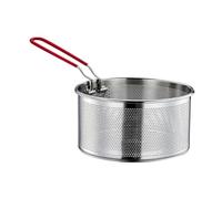 PETSOLA Noodles Colander Panier de Friture Acier Inoxydable Passoire Skimmer avec Poignée pour Filtrer Les Pâtes Soupes et Légumes Adapté à La Cuisine Maison, 18cm
