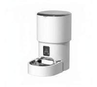 PETSOLA Nourrisseur Connecté par Application Distribution Programmée Distributeur de Croquettes Connecté Alimentation 2 en 1, Distributeur Intelligent avec APP, Gamelle en Acier Inoxydable, 4L