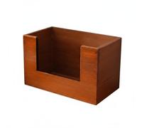 PETSOLA Organiseur de Maquillage Boîte de Rangement Coffret Plateau Distributeur en Bois Massif Design Sobre Bords Droits Accès Immédiat Convient à Bureau, Grand