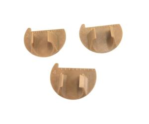 PETSOLA Outil de Couture En 3 Pièces : Gabarit de Couture à Doigt, Règle de Quilting, Gabarits de Couture Essentiels 2/3/4 mm, Outil de Guidage de Couture Pou, Brun