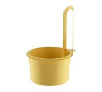 PETSOLA Panier Filtre D'Évier Passoire D'Angle Récupérateur de Déchets Égouttoir de Vidange Panier Collecteur En Silicone et PP Robuste Adapté pour Organiser, Jaune