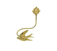PETSOLA Patère à Rideau en Laiton Motif Hirondelle Décoré Maintien Rideau Finition e Robuste pr lon, Crochet Hirondelle Droit