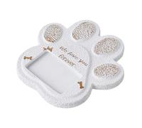 PETSOLA Pierre Commémorative pour Animaux Stèle Funéraire pour Animal Marqueur de Sépulture Panneau pour Chien avec Cadre Photo Intégré Approprié pour Offrir, Blanc