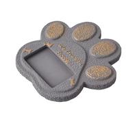 PETSOLA Pierre Commémorative pour Animaux Stèle Funéraire pour Animal Marqueur de Sépulture Panneau pour Chien avec Cadre Photo Intégré Approprié pour Offrir, Gris