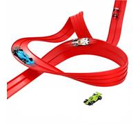PETSOLA Piste Crse Flexible Voitures à Inertie Kit Cotruction Piste Modulaire à Partir 3 Enfants, Familles, 4M