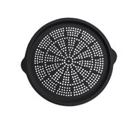 PETSOLA Pizza Silicone Moule Plaque Cuisson Perforée Plateau Antiadhésif Nettoyage Facile Chauffage Rapide Fonction Réutilisable Adapté à et Cui, Noir