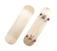 PETSOLA Planche Skate Blank pour Enfants Planche Longboard Bois Robuste Surface Douce Personnalisable Peinture DIY Aide Au Développement Équilibre Adaptée à C, 72 cm avec Roue