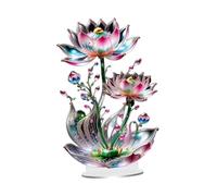 PETSOLA Plaque Décor Acrylique Ornement D'Intérieur avec Base Fixe Collectible à Offrir Centre Table pour Bureau Étagère Salon Convient pour Décoration Maison, Style A