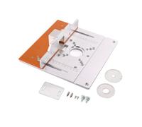 PETSOLA Plateau de Défonceuse pour Menuiserie, Grande Plaque En Aluminium + Plaque Coulissante