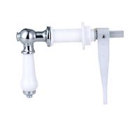 PETSOLA Poignée de Chasse D'Eau Outil de Plomberie Accessoire WC Pièce de Rechange Levier de Citerne En Céramique et Alliage de Zinc Adapté pour Une Réparatio, Argent
