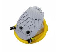 PETSOLA Pompe à Pied Gonflable Pompe à Air Gonfleur Dégonfleur Corps Compact avec Entrée et Sortie Séparées et Tuyau 140 Cm pour Montage et Rangement Rapides, Pompe À Pied Q7, 7 litres, Gris Et Jaune