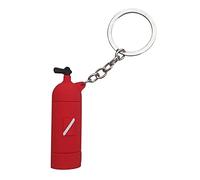 PETSOLA Porte-clés Bouteille Plongée Miniature Support Clés Acier Inoxydable PVC Design Original pour Clés Orner Portable Utilisation Quotidienne Fans, Rouge