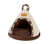 PETSOLA pour Chien Confortable | Structure Fermée Chaleureuse, pour Chien, Grotte, lon, Pits Chiens, Brun, XL