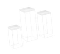 PETSOLA Présentoirs à Cupcakes (Lot de 3) pour Gâteaux et Desserts, Plateau de Service Idéal pour Un Mariage, Blanc