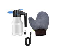 PETSOLA Pulvérisateur de Mousse électrique 1,5 L Accessoires de Lavage Auto Professionnel Multifonctionnel Bouteille de Pulvérisation de Mousse pour Lavage et, avec Gant Court
