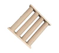 PETSOLA Rack Récupération Litière pr Chat Tapis Litière Alternatif en Bois Sil Faible Hauteur, Bois 40CM 4 Poteaux, Corde 43CM 6MM