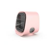 PETSOLA Refroidisseur d’refroidisseur pour Bureau Rafraîchisseur d’air Miniature Climatiseur Bureau Bouton Rond En Plastique pour Maison, Array, M201 Ventilateur Froid Rose