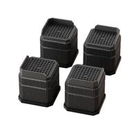 PETSOLA Rehausseur de Pied de Lit Empilable Antidérapant Support de Pied de Table Résistant à L'humidité, 7.1CM, 087 Noir L