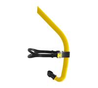 PETSOLA Scuba Diving Snorkel Accessoires de Plongée Embout Silicone Purge Centrale Bandeau Ajustable Tube Confortable Adapté à La Natation Entraînement Hommes, Jaune