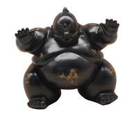PETSOLA Sculpture de Sumo, Décoration de Table, Cadeau d'anniversaire, Statuette en Résine de Collection, Ornement Représentant Un Animal de Compagnie, Po, 24x16x23.5 Cm