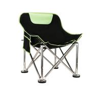 PETSOLA Siège de Pêche Pliant Chaise Lune Tabouret Pliable Réglable Transport Compact Cadre Tubulaire INOX Tissu Oxford Convient à la Pêche Loisirs, Vert Haricot Et Noir