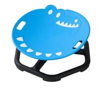 PETSOLA Siège Rotatif en Forme Crocodile Stable Chaise Sensorielle Rotative Robuste Fauteuil Pivotant Assise Encastrée pr Chambre d'enfant, Bleu