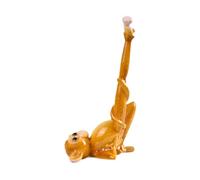 PETSOLA Statue de Singe Yogi En Résine, Figurine de Bureau, Sculpture Animale pour étagère, Mariage, Allongez-vous