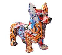 PETSOLA Statues de Corgi - Cadeaux, Objets de Collection, Décoration Créative - Statue de Chien - Décoration Simple pour Le Salon, L'entrée, Une Cave à VI, Style 2