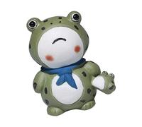 PETSOLA Statuette de Grenouille en Céramique, Objet de Décoration pour Le Thé, Collection de Sculptures Animales, Figurines pour Table à Thé, étagère Ou Table