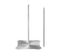 PETSOLA Support à Brochtes Vertical En Acier Inoxydable Passe Au Lave-Vaisselle Support à Rôtir Vertical Broches Filées pr Grill à Charbon
