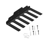 PETSOLA Support Mural pour Haltères en Acier Rangement Barre de Musculation Crochet Vertical Porte-Barre Robuste Adapté pour La Maison Salle de O, 6 Crochets