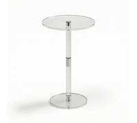 PETSOLA Table D'appoint en Acrylique Transparent Bout Canapé Pratique Table Chevet pour Salon, Moyenne 30x30x54cm
