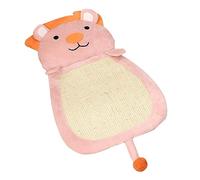 PETSOLA Tapis à Griffer pour Chat, Protège Les Tapis et Canapés, Idéal pour Faire Ses Griffes et Reposer Son Chat Pendant Son Séjour, Lion Rose