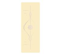 PETSOLA Tapis Méditation Amortissant Tapis Méditation En Caoutchouc Absorbant la Sueur pour Yogis, Jaune Crème