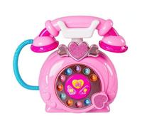 PETSOLA Téléphone Rétro pour Enfant Interactif, Color to 1 | Conception En Plastique Robuste, Téléphone D'apprentissage Précoce, Vintage, pour Salle Jeux, tout-Petits