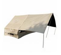 PETSOLA Tente Camping Gonflable Double Usage Tente avec Ouvertures en Anti pour Campeurs, Beige, Beige - Tente-abri Deux-en-Un en Tissu Oxford, 3-6 Personnes