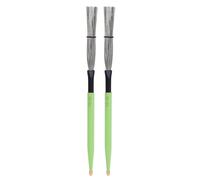 PETSOLA Tiges Instrument à Percussion avec Balais Double Usage Tiges Balais Polyvalent Percussions pour Percussionnistes, Vert