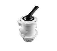 PETSOLA Vanne de Contre-Lavage Assemblée Tête pour Filtre à Sable Vanne à Multi-Voies Unité de Commande Sommitale 6 Positions Filtrer Backwash Rincer Évacuer, Blanc, 1.5 Pouce