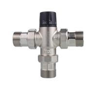 PETSOLA Vanne Thermostatique avec Corps En Laiton Température Constante Mitigeur Thermostatique Compact Robinetterie pour Douchette, DN32, style to 4