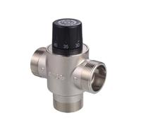 PETSOLA Vanne Thermostatique avec Corps En Laiton Température Constante Mitigeur Thermostatique Compact Robinetterie pour Douchette, DN40, style to 3