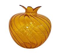 PETSOLA Vase Fleur Pomegranate Style Élégant Pot de Fleurs Verre Ornement de Table Décoration Hydroponique Convient Maison Bureau Rassemblement Festif, Orange