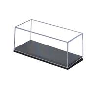 PETSOLA Vitrine En Acrylique pour Voitures Miniatures Organisateur de Figurines de Voiture Présentoir de Modèle Réduit avec Socle Rangement pour Figurines Ada, Socle Noir
