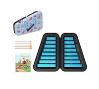 PETSOLA Xylophone avec Sac Transport Résistant Xylophone avec Housse Métallophone Housse pour Débutants, Bleu