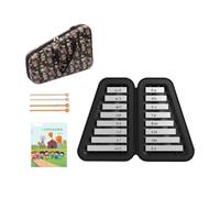 PETSOLA Xylophone avec Sac Transport Résistant Xylophone avec Housse Métallophone Housse pour Débutants, Argent