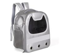 Petsona Sac Transport Chien Chat Fenêtre Transparente Confort Balade Sécurisée, Gris,UNI