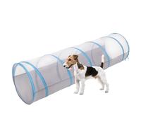 Petsona Tunnel pour Animaux Les Chats Et Les Chiens sans Balles Pliable Jouet pour Animaux De Compagnie Idéal pour Intérieur Et Extérieur Facile À Nettoyer Et Transporter, Gris-Bleu