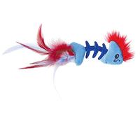 Petstages Jouet pour Chat Feather Fish Bone - avec Herbe à Chat