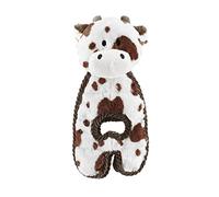 Petstages Peluche pour chien Cuddle Tugs - couine/interactif - vache - blanc - taille unique