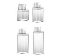 PETSTIBLE Distributeur de détergent à lessive en plastique avec couvercle 1900 ml