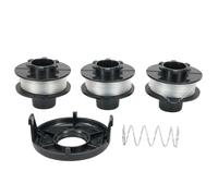 PETSTIBLE Fil de rechange pour débroussailleuse 9,15 m avec capuchon et ressort pour tondeuses Greenworks 51256, 51301-51333, 51444-51465 - Nylon 1,6 mm - Fil rond blanc